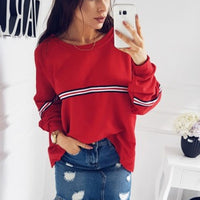 "Striped Sweater" Oversized Top