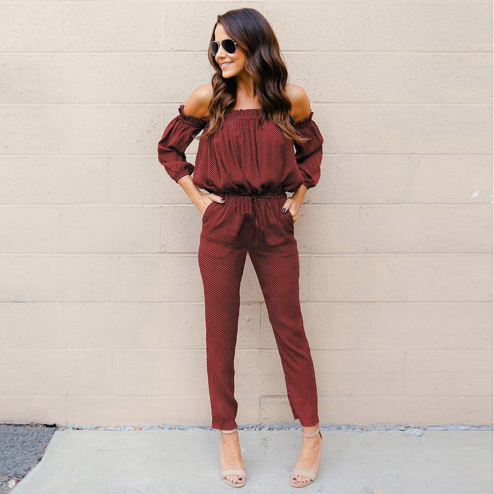 "Dotted Wine" Jumpsuit